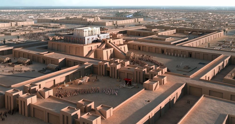 Reconstruction of the Sumerian city of Ur Reconstruction of the Sumerian city of Ur