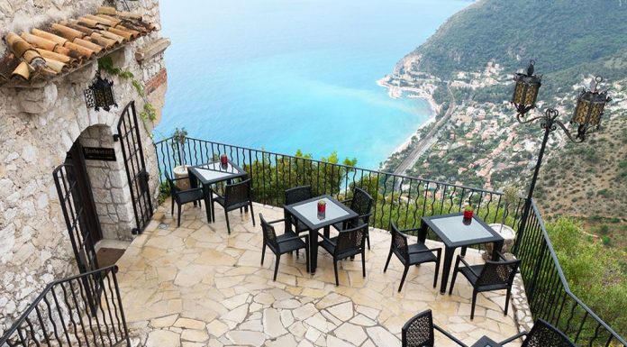 The village of Eze in Provence. Up the paths. The village of Eze