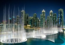 The most beautiful musical and dancing fountain in Dubai fountain in Dubai